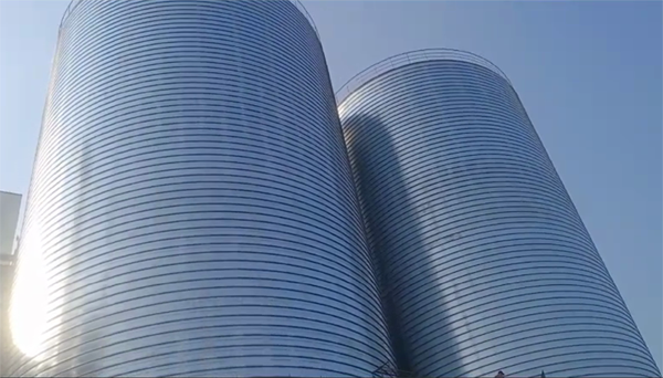 获嘉2座混凝土高架卷板仓